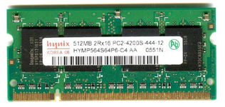 Real Foto DDR2 512MB HYNIX 2Rx16 PC2-4200S-444-12