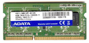 Real Foto DDR3 4GB ADATA 1Rx8 PC3L-12800S-11