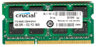 Real Foto DDR3 4GB CRUCIAL CT51264BC1339.M16FMR , DDR3-1333 (PC3 10600)