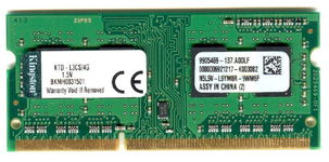 Real Foto DDR3 4GB KINGSTON KTD-L3CS/4G