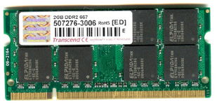 Real Foto DDR2 2GB TRANSCEND 667
