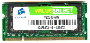 Real Foto DDR2 2GB CORSAIR VS2GB667D2 , PC2-5300