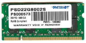 Real Foto DDR2 2GB PATRIOT PSD22G8002S , PC2-6400 CL6