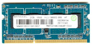 Real Foto DDR3 2GB RAMAXEL RMT3010KC58E8F-1333 , PC3-10600S-999