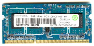 Real Foto DDR3 2GB RAMAXEL RMT3010KD58E8F-1333 , PC3-10600S-999