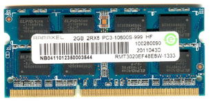 Real Foto DDR3 2GB RAMAXEL RMT3020EF48E8W-1333 , PC3-10600S-999
