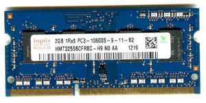 Real Foto DDR3 2GB HYNIX 1Rx8 PC3-10600S-9-11-B2