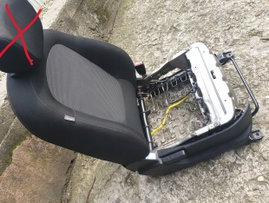 HYUNDAI I20 I 08-14 fotel prawy oparcie stelaż poduszka EUR.