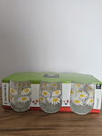 Komplet szklanek w stokrotki 300 ml