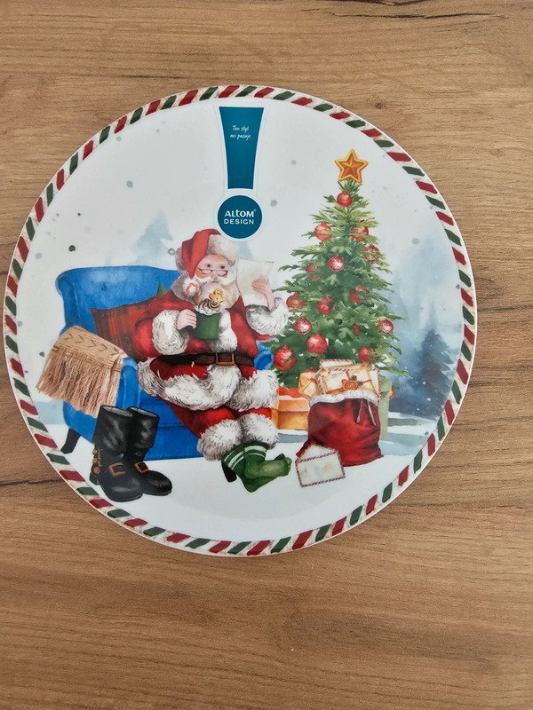 Talerz świąteczny deserowy