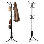 Wieszak na ubrania stojący 16 haczyków metal 184 cm