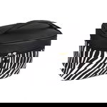 Kosmetyczka rozkładana czarna wzór zebra kuferek KS48