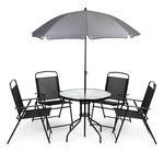 Komplet mebli ogrodowych stolik 4 krzesła parasol MultiGarden