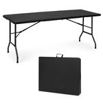 Stół cateringowy 180 cm składany w walizkę czarny ModernHome