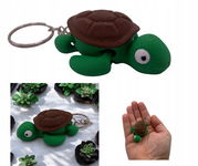 Brelok Żółw Mini Flexi 3D uroczy dodatek do kluczy figurka gadżet prezent