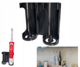 Uchwyt na 2 szczoteczki elektryczne ORAL-B wieszak stojak organizer czarny