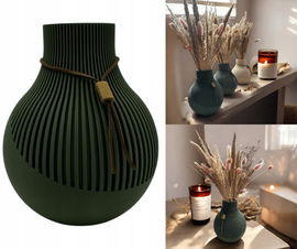Wazon nietłukący do salonu wysoki 17cm nowoczesny skandynawski suszone HIT
