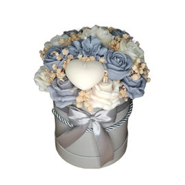 Flower Box Świece Sojowe Kwiaty Wieczny Bukiet Prezent Ślub Elegancki