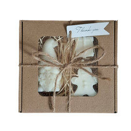 Świeca Dekoracyjna Sojowa Podziękowania Prezent Zestaw Świąteczny Box