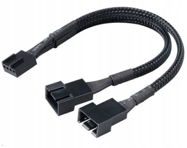 ROZGAŁĘZIACZ PRZEDŁUŻACZ ZASILANIA DO WENTYLATORÓW PWM 4-pin->2x 3/4-pin PC