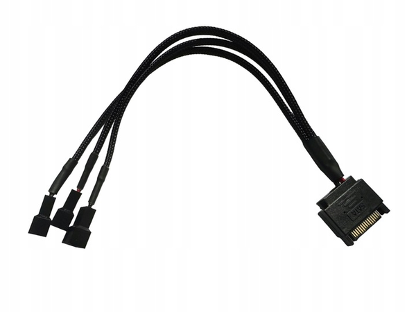 ROZDZIELACZ SATA DO WENTYLATORÓW PWM 3x 3/4-pin PWM FAN SPLITTER PC 12V Cable