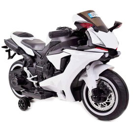 WIELKI MOTOR ŚCIGACZ- ŚWIECĄCE KOŁA ,PANEL, DŹWIĘKI, GAZ W RĄCZCE /QD1900