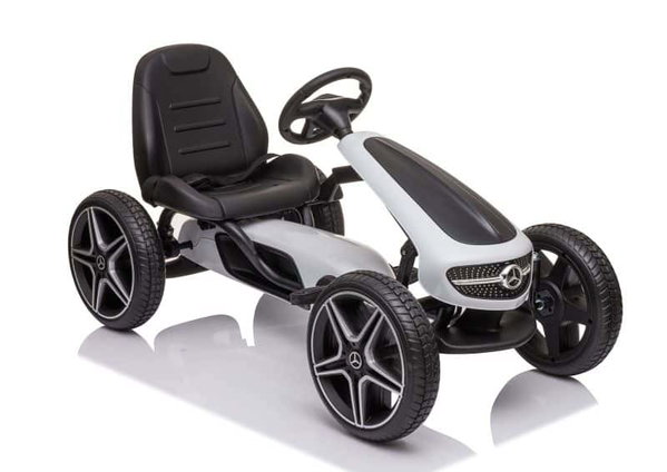 GOKART NA PEDAŁY MERCEDES KOŁA EVA, MIĘKKIE SIEDZENIE Z LOGIEM MB /XMX610