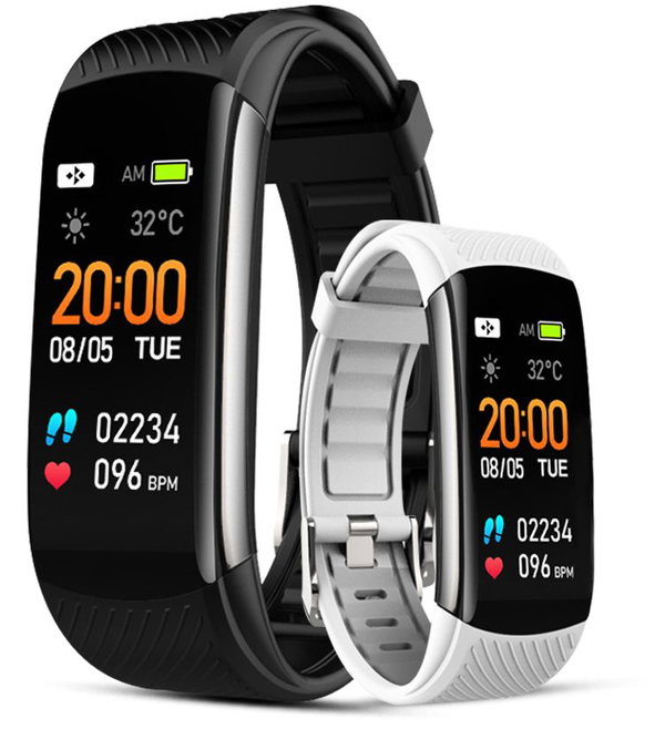 Smartwatch Giewont GW200-2 Biały/Czarny Nowoczesny Design Prezent Komunia