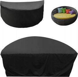 Pokrowiec ogrodowy na leżak 170 x 72 x 80 cm czarny
