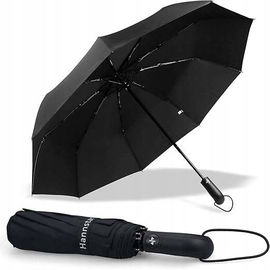 Parasol parasolka składana poręczna czarna średnica 105 cm z pokrowcem