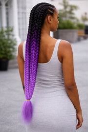 Włosy syntetyczne Jumbo Braid fioletowo-czarne 100g 120cm