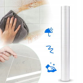 PRZEZROCZYSTA FOLIA SAMOPRZYLEPNA 60 X 500 CM FOLIA OCHRONNA NA ŚCIANĘ