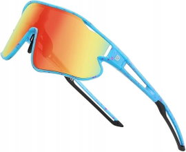 Dziecięce sportowe okulary przeciwsłoneczne UV400 jasnoniebieski fioletowy