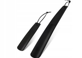 Łyżka do butów czarne, długa, prosta rączka, 2 szt