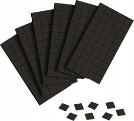 350 MAŁE SAMOPRZYLEPNE PŁYTKI MAGNETYCZNE MAGNESY 1cm PŁASKIE KWADRAT DIY