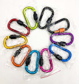 ALUMINIOWY KARABIŃCZYK ZACZEP METALOWY D-RING TURYSTYCZNY HAK