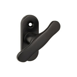 Klamka okienna dwuramienna czarna, klamka do okna