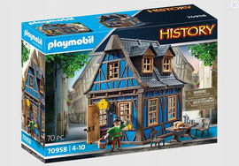 PLAYMOBIL Story 70958 – Średniowieczny dom z wyposażeniem (70 elementów)