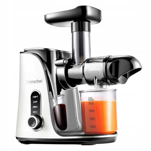 WYCISKARKA WOLNOOBROTOWA POZIOMA AMZCHEF GM3001-WT CICHA 60 DB 2 TRYBY