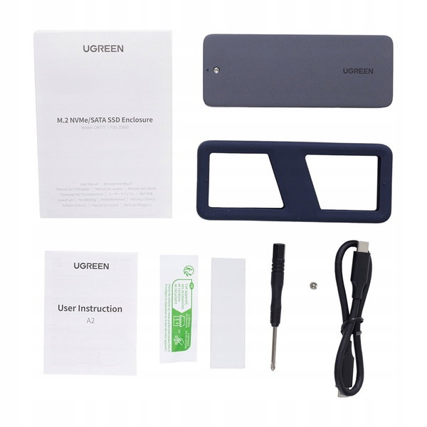 UGREEN CM777 Obudowa Dysku Zewnętrznego SSD NVMe SATA 20Gbps USB-C