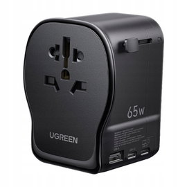 Ugreen S550 Uniwersalny Adapter Podróżny Ładowarka GaN 65W 3xUSB-C/A