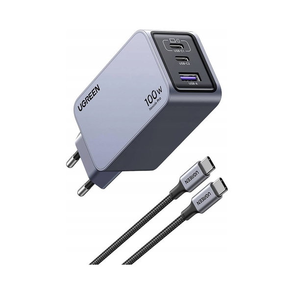 UGREEN SZYBKA ŁADOWARKA SIECIOWA USB 2X USB TYP C 100W SZYBKIE ŁADOWANIE