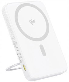 Baseus PicoGo Qi2 Powerbank Magnetyczny Ze Stojakiem 5000mAh 20W Biały