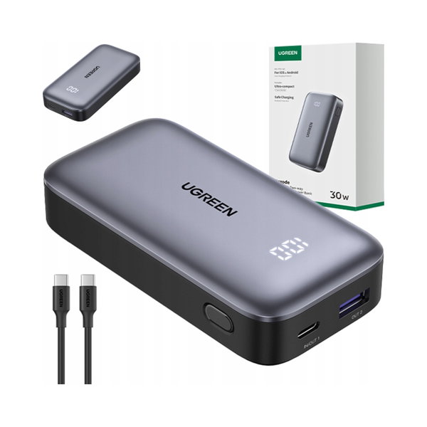 UGREEN POJEMNY POWERBANK 10000MAH DO TELEFONU POWER BANK 30W USB USB-C