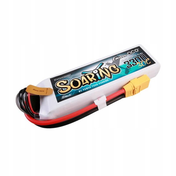 Gens Ace Akumulator Bateria Pakiet LiPo 3300mah 14.8v 30c 4S1P XT90 G-Tech