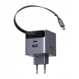 Ugreen Szybka Ładowarka Sieciowa GaN 45W Zwijany Kabel USB-C Do Telefonu