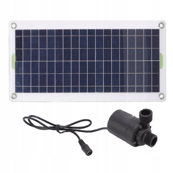ZESTAW POMPA SOLARNA POMPKA FONTANNA 800L/H DC 12V + PANEL SŁONECZNY 30W