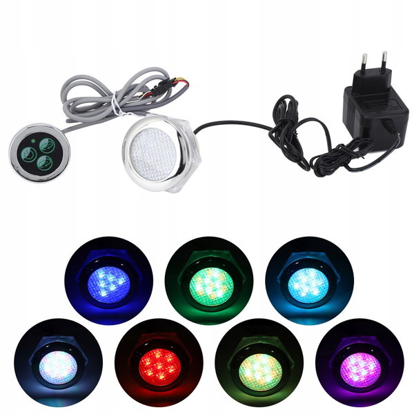 OŚWIETLENIE BASENU KOLOROWE LAMPA PODWODNE BASENU BASENOWE LED 12V 9W