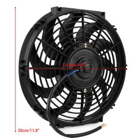 WENTYLATOR DO SILNIKÓW SAMOCHODOWYCH CICHA PRACA 12V 80W 30x31.5 cm