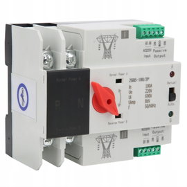 AUTOMATYCZNY PRZEŁĄCZNIK ZASILANIA PODWÓJNE ŹRÓDŁO ZASILANIA 2P 220V 100A